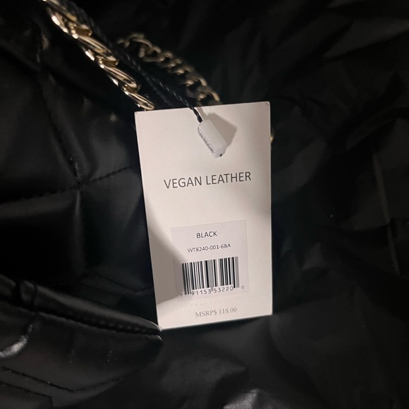 NWT!! Jason Wu Purse Black With Gold Metal Strap & Quilted Vegan Leather! - Picture 6 of 6